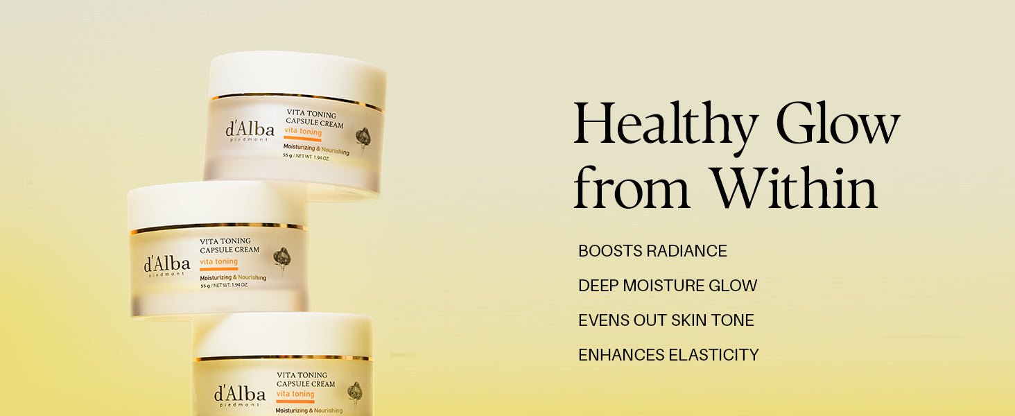 d'Alba Vita Toning Capsule Cream 55g | Brightening K-Beauty Moisturizer
