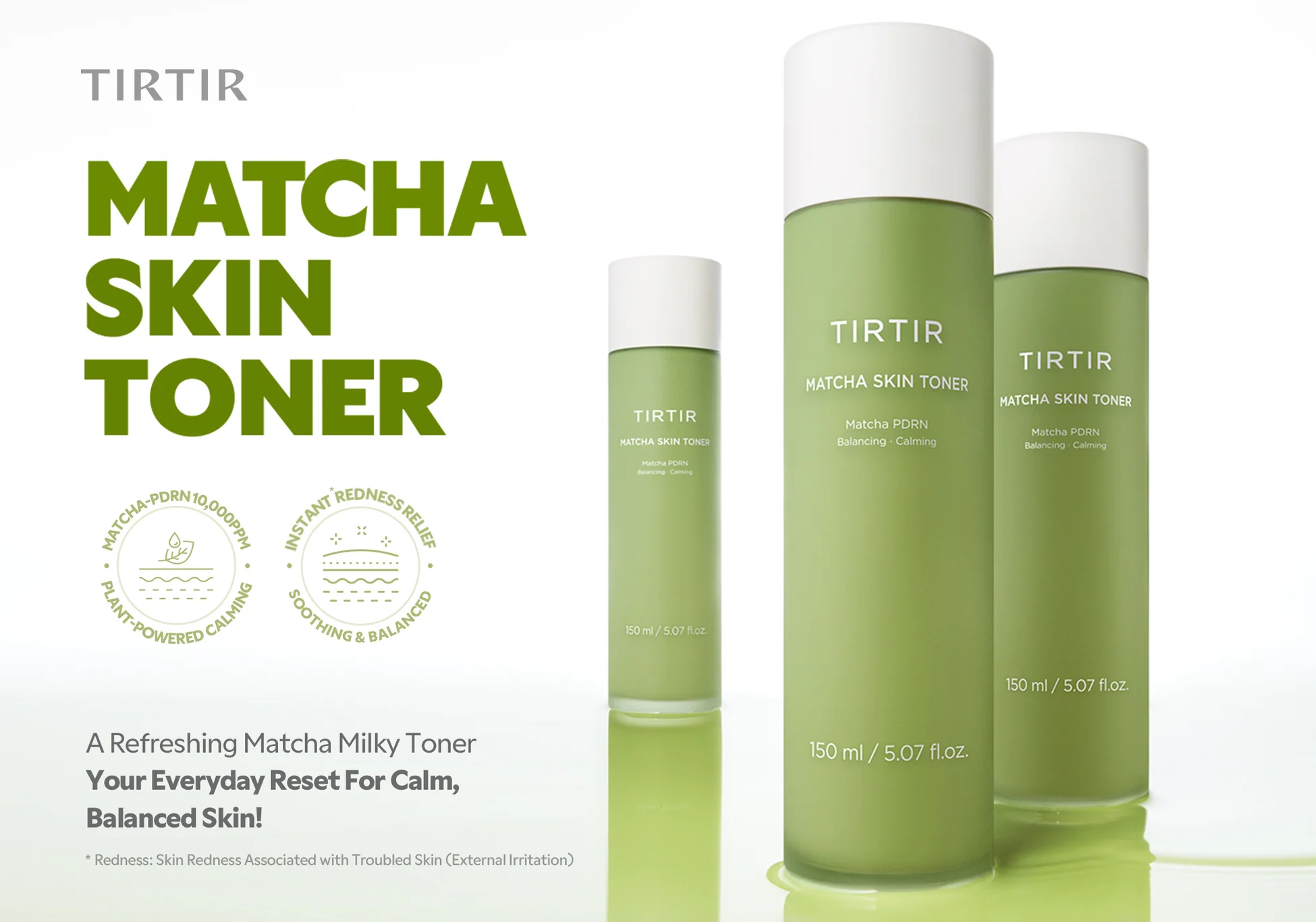 TIRTIR MATCHA  SKIN TONER 150ML
