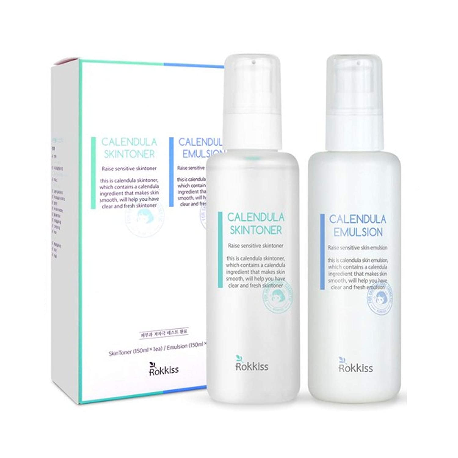 ROKKISS CALENDULA SKIN TONER EMULSION SET 150ML 150ML WRINKLE CARE | COLOURSWINK
