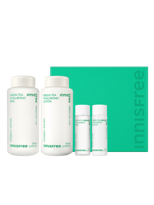 INNISFREE GREEN TEA HYALURONIC SKINCARE SET | COLOURSWINK