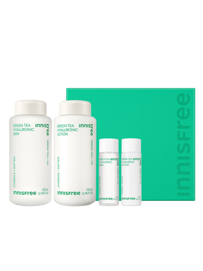 INNISFREE GREEN TEA HYALURONIC SKINCARE SET | COLOURSWINK