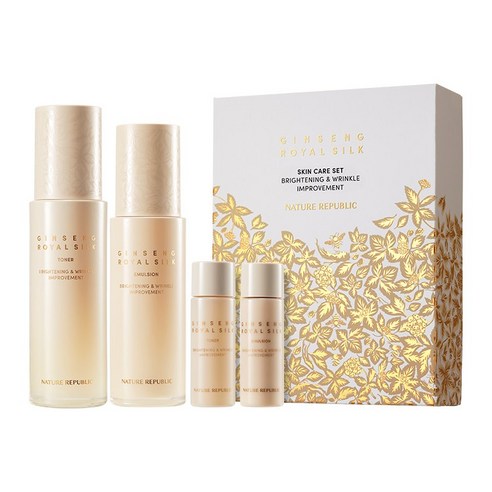 NATURE REPUBLIC GINSENG GOLD SILK TONER EMULSION SET | COLOURSWINK