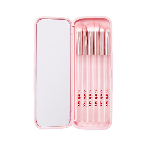CORINGCO PINK POCKET EYE BRUSH SET 6P | COLOURSWINK