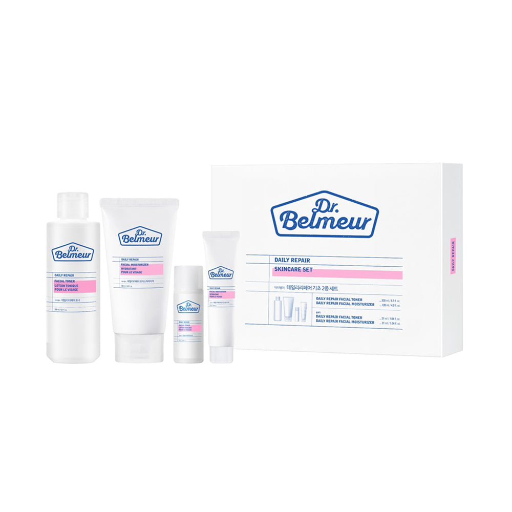 DR.BELMEUR DAILY REPAIR SKINCARE SET (TONER 200ML + MOISTURIZER 120ML) - DR.BELMEUR | COLOURSWINK