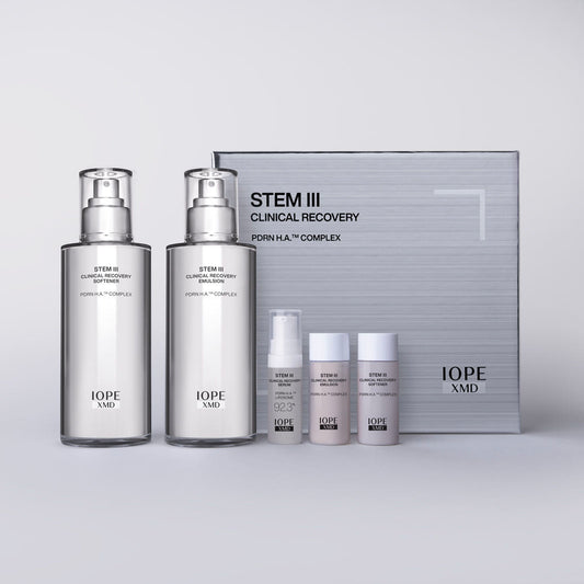 IOPE XMD STEM III CLINICAL RECOVERY SET (SOFTENER 130ML + EMULSION 130ML) - IOPE | COLOURSWINK
